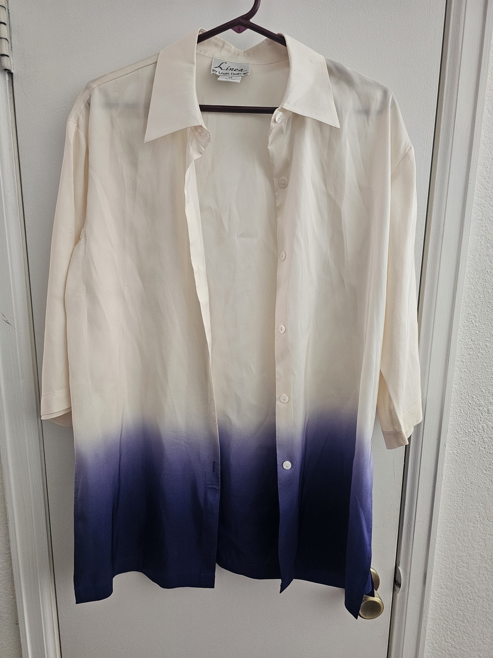 Linea by Louis Dell'Olio Cream Silk Blouse